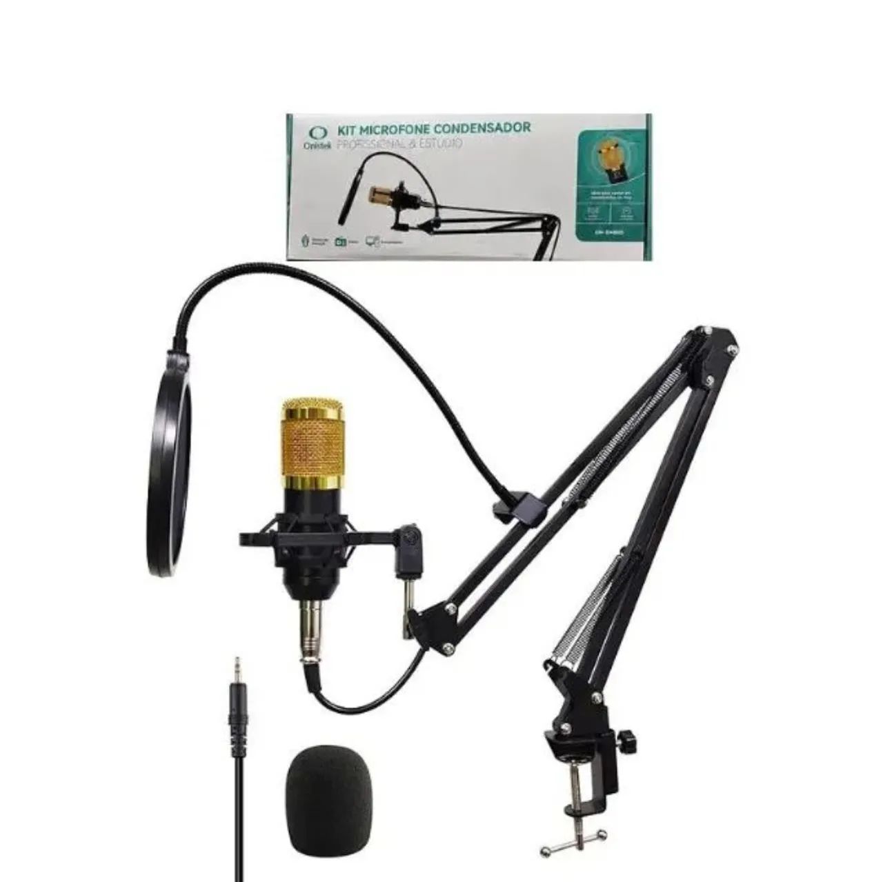 Kit Microfone BM800 Completo | Braço Articulado + Pop Filter + Acessórios - Foto 2