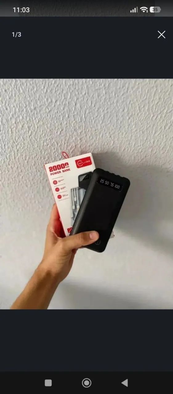 powerbank 20000mAh branco novo - Foto 2