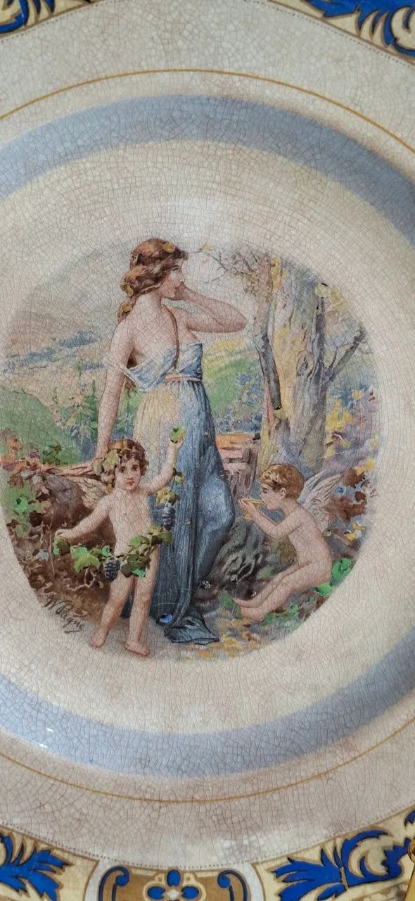 Medalhão em Porcelana Inglesa Wood Ivory Ware - Foto 2