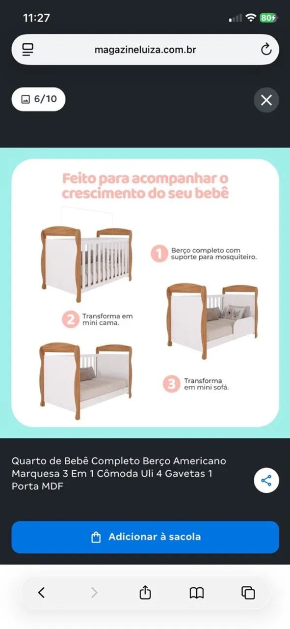 Berço de bebê  - Foto 3
