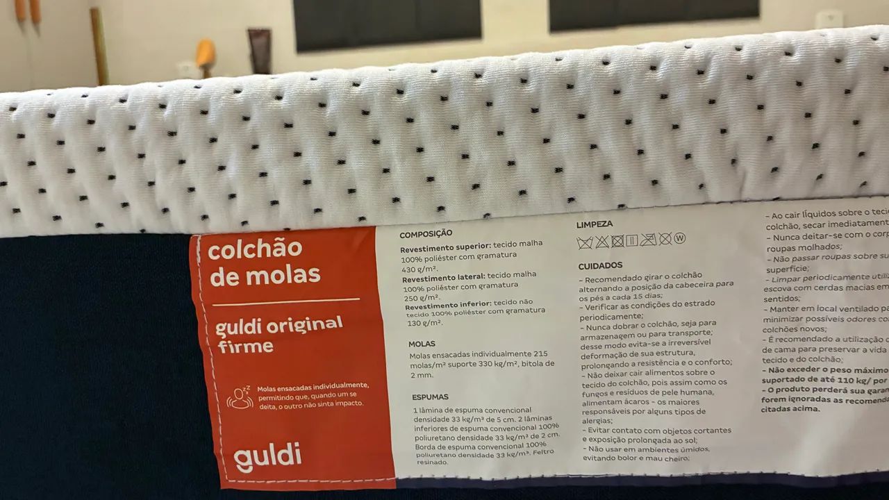Colchão Guldi casal com molas D33 - Foto 4