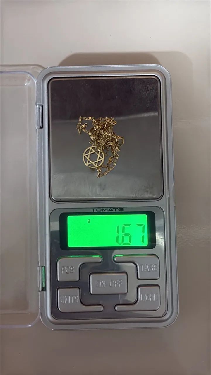 Corrente de Ouro com Pingente - 1,67g   - Foto 5