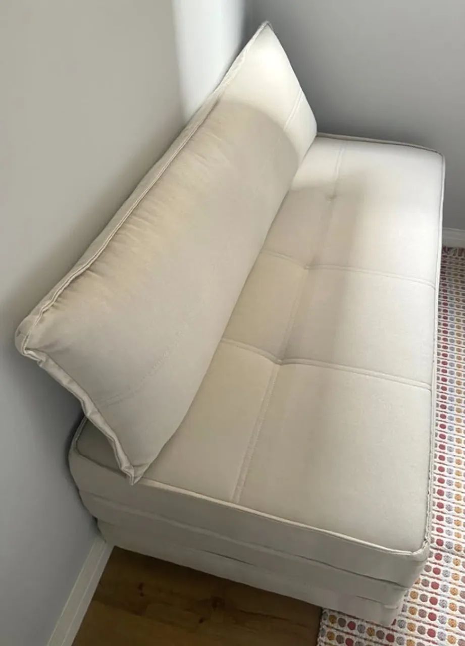 Puff Cama Solteiro Dobrável com ALMOFADA e Rodízios