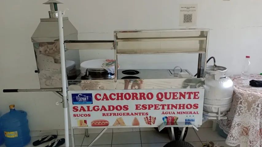Carrinho de Lanche inox