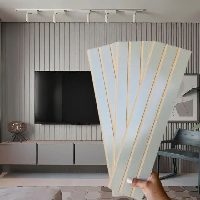 PLACAS RIPADO EM MDF - OFF WHITE - Foto 3
