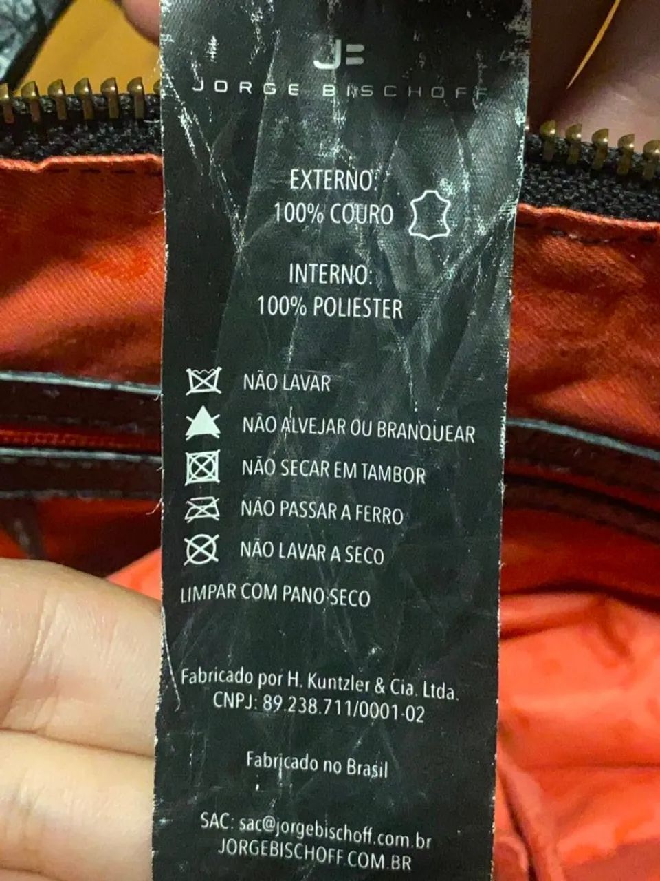 Bolsa Couro Jorge Bischoff Croco preta - Foto 3