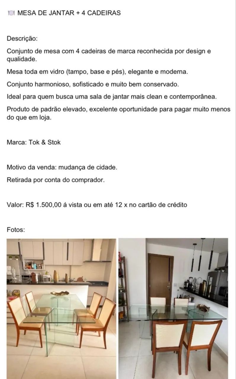 Mesa de vidro - Foto 2