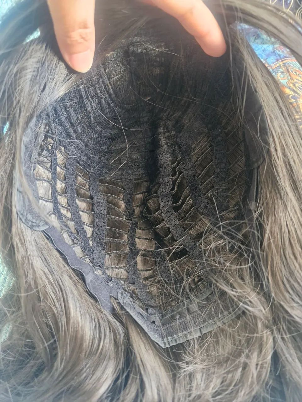 Lance peruca cabelo sintético castanho escuro  - Foto 4