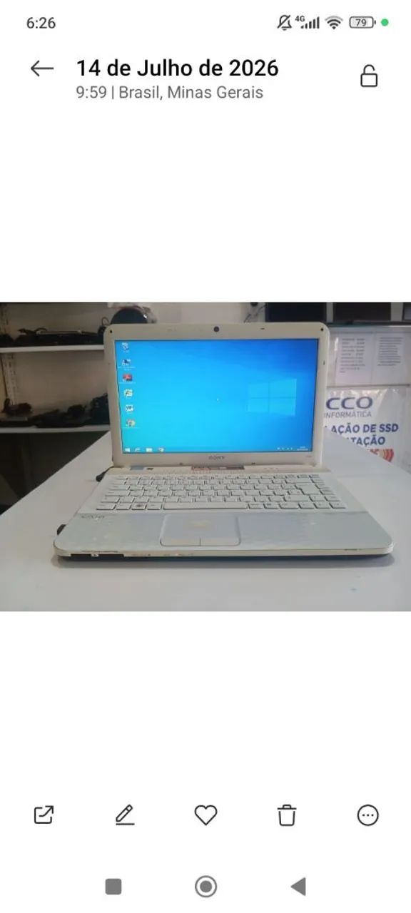 NOTEBOOK SONY VAIO R$599- PROMOÇÃO R$599 - Foto 3
