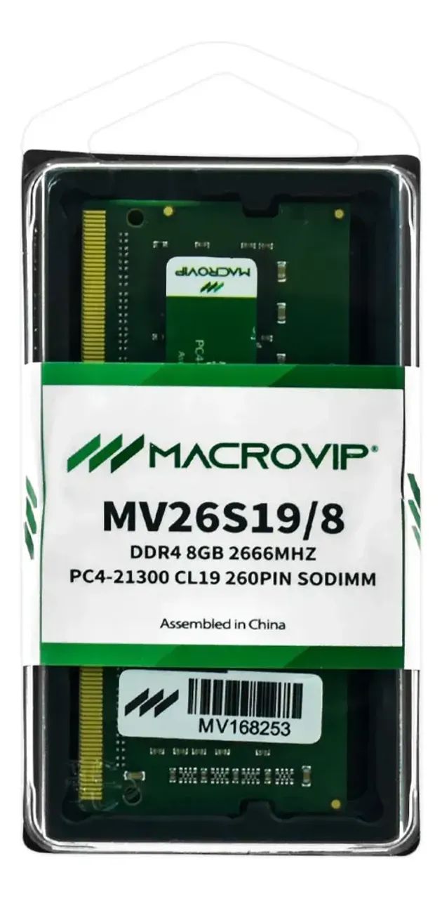 Memoria Notebook Macrovip 8gb Ddr4 2666mhz 