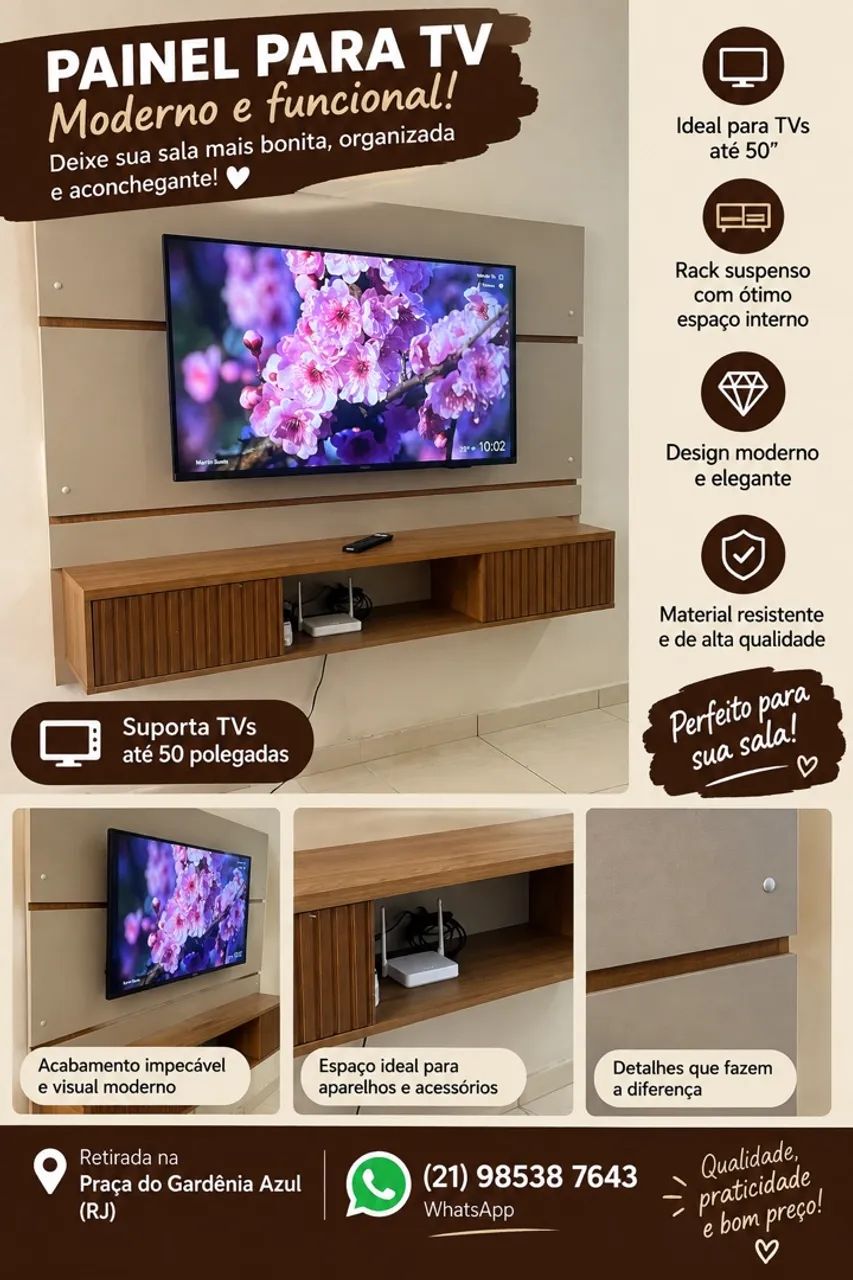Vendo Painel para TV de até 50 polegadas!
