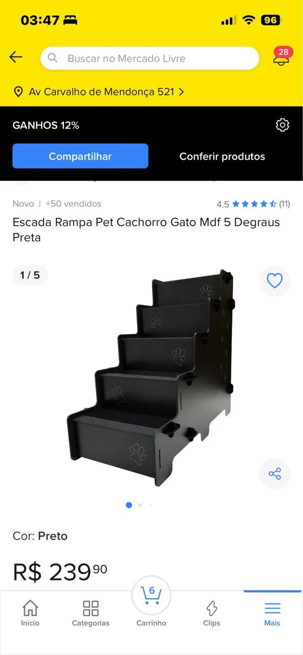 Escada rampa pet mdf 5 graus - Foto 3