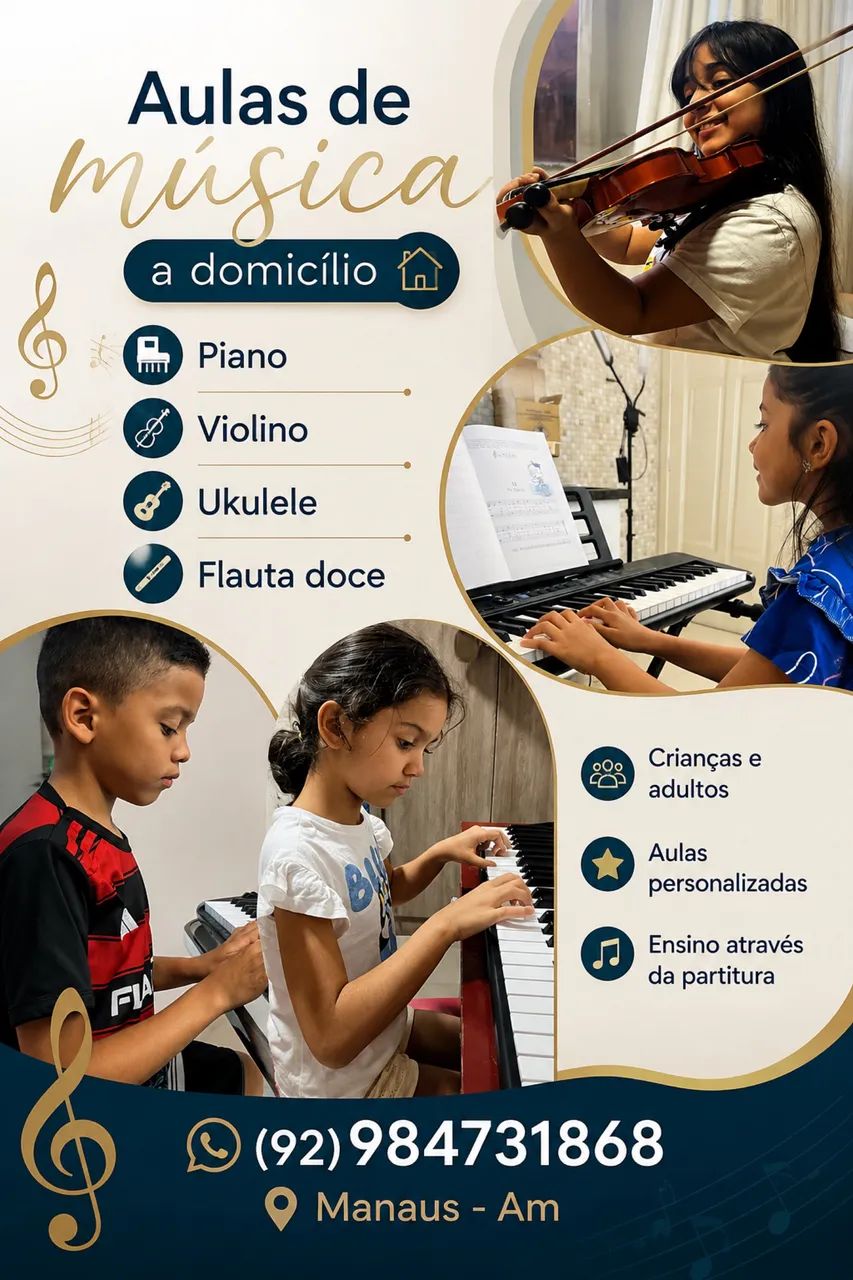Aulas de música a domicílio 