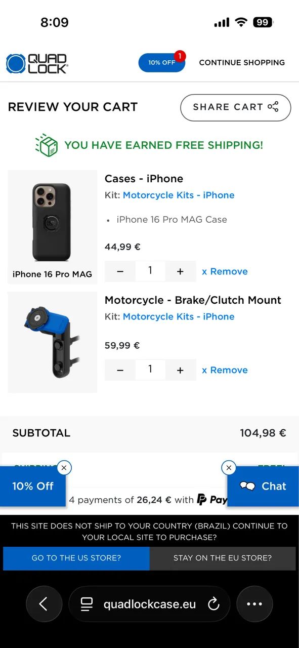 Suporte de Celular para moto - QuadLock - Foto 5