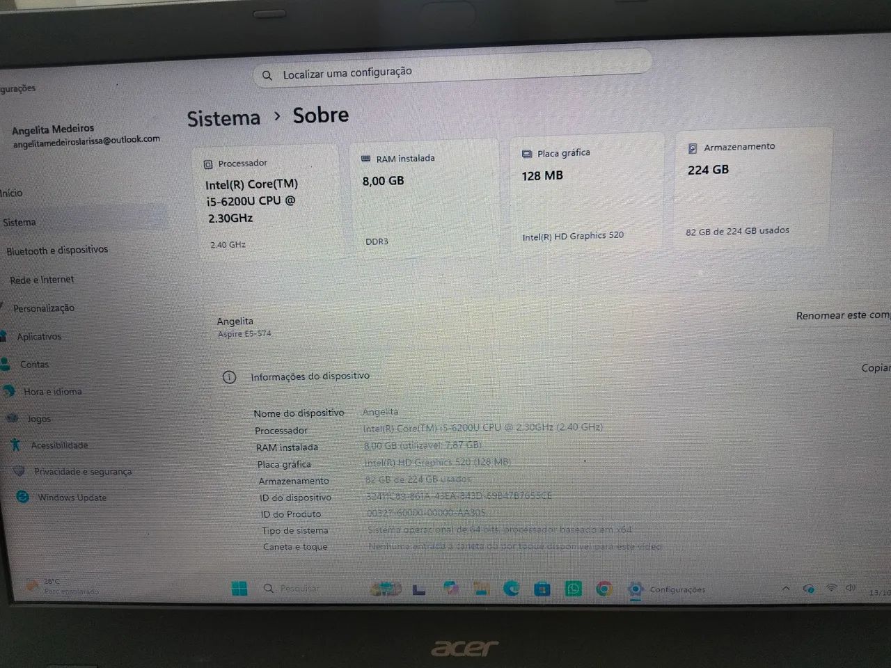 Notebook Acer  - Foto 3