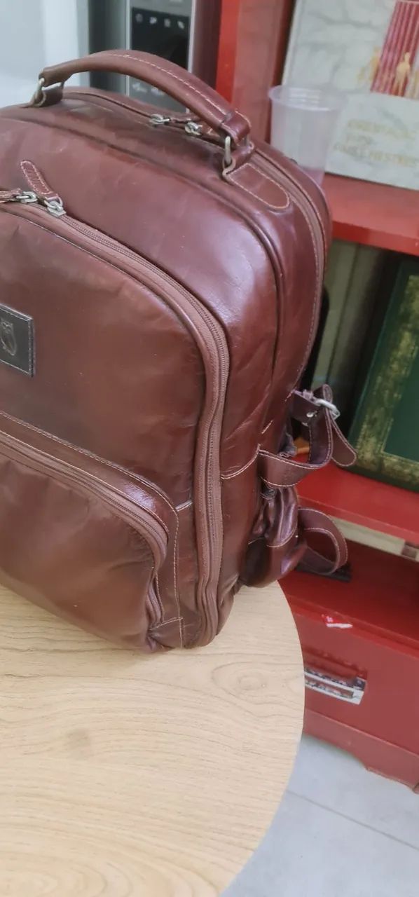 MOCHILA DE BARBEIRO EM COURO WHISKEY  - Foto 5
