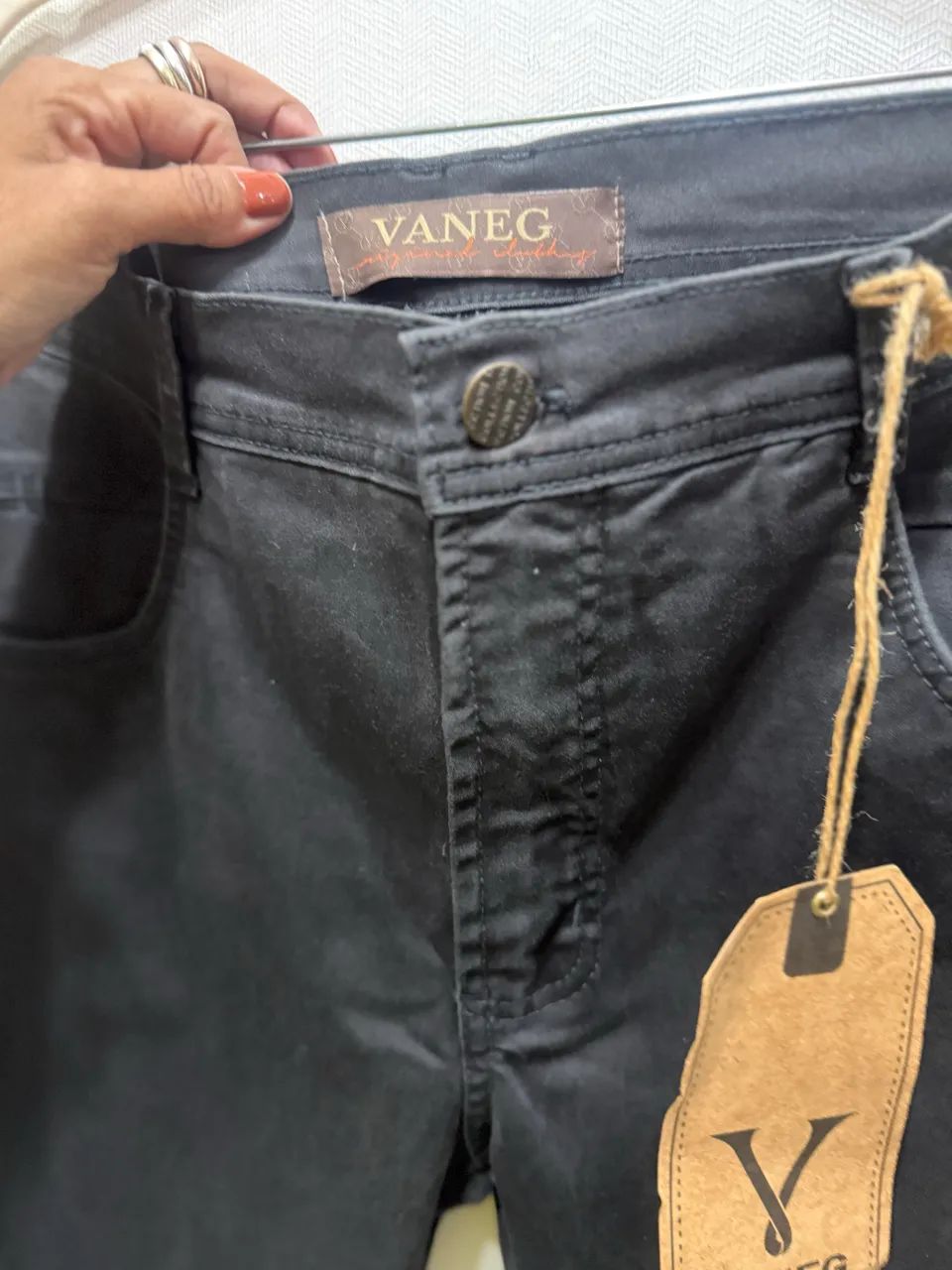 Calça preta nova sarja tamanho 44, vaneg  - Foto 4