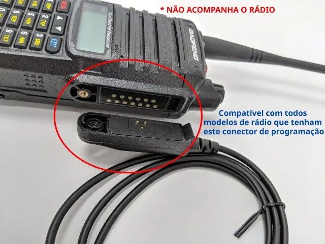 Cabo USB para Programação Baofeng UV9R, UV9R-Plus, UV9R-Pro, BF-9700 + CD Drivers/Software - Foto 2