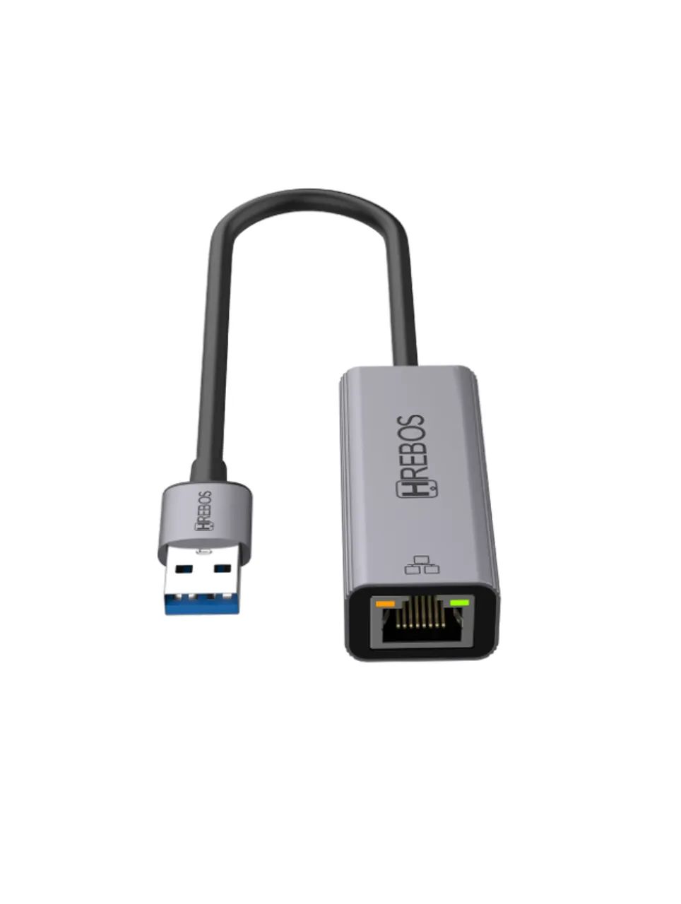 CABO ADAPTADOR CONVERSOR USB X RJ45 10/100/1000 MBPS HREBOS PREMIUM AD-216 - Foto 2