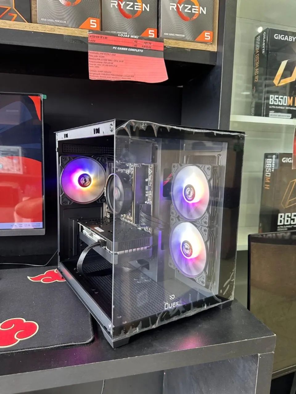PC Gamer Ryzen 5 4500 + RX580 8gb 16 ram SSD480 Novo Lacrado 1 ano de Garantia