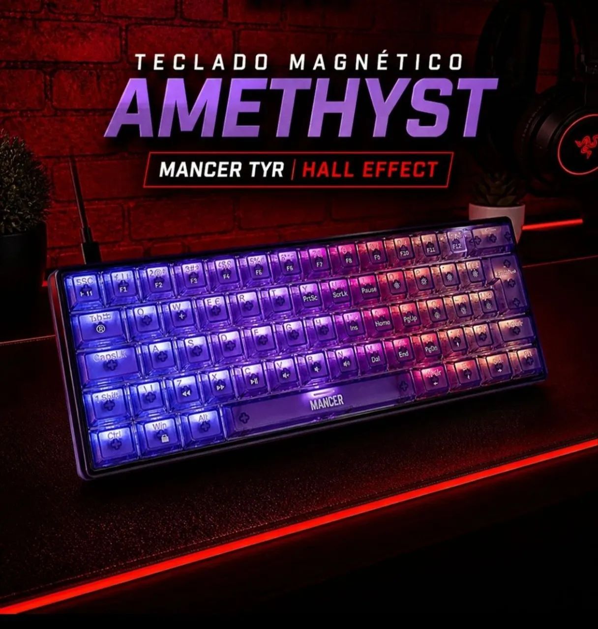 Teclado magnético Mancer Amethyst RGB 