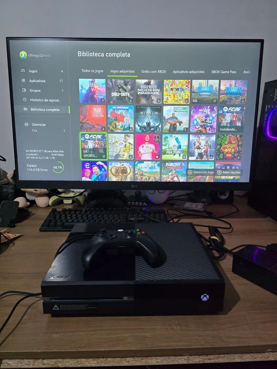 Xbox One + Conta com vários jogos - Foto 2