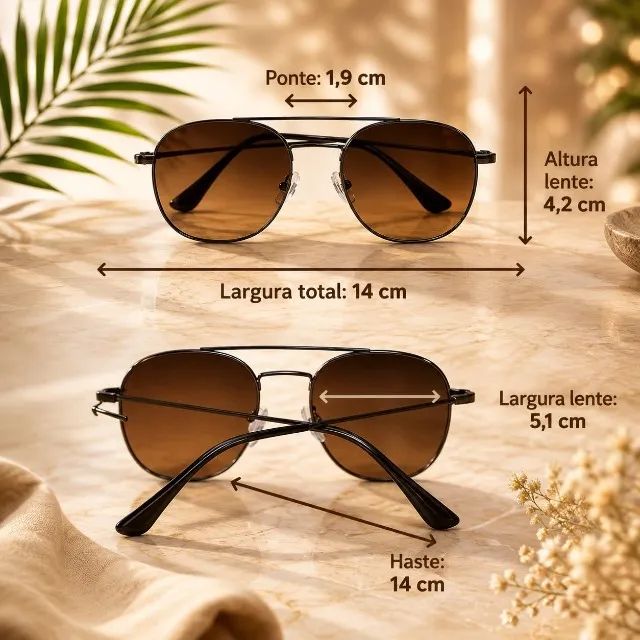 Óculos de Sol Flex Marrom Degradê - Foto 3