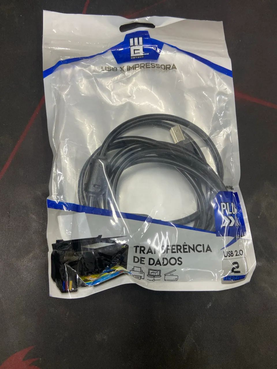 Cabo USB x Impressora, transferências de dados usb 2.0