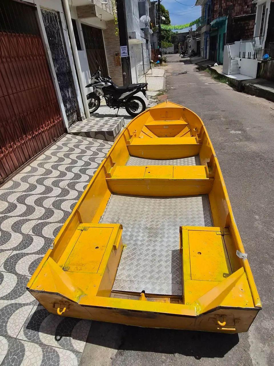 Bote de alumínio 5m com motor 25hp - Foto 5