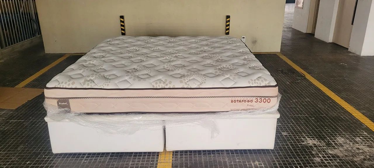 Conjunto de Cama baú King e colchão da marca probel  - Foto 3