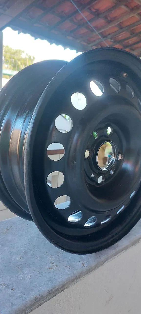 Roda 14 aço Chevrolet Celta Onix Prisma - Foto 3
