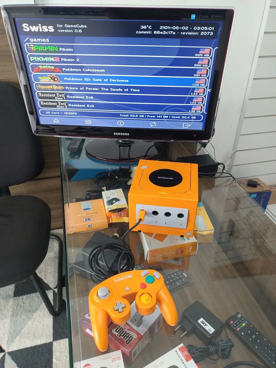 Nintendo Game Cube Laranja com picoboot  - Foto 2