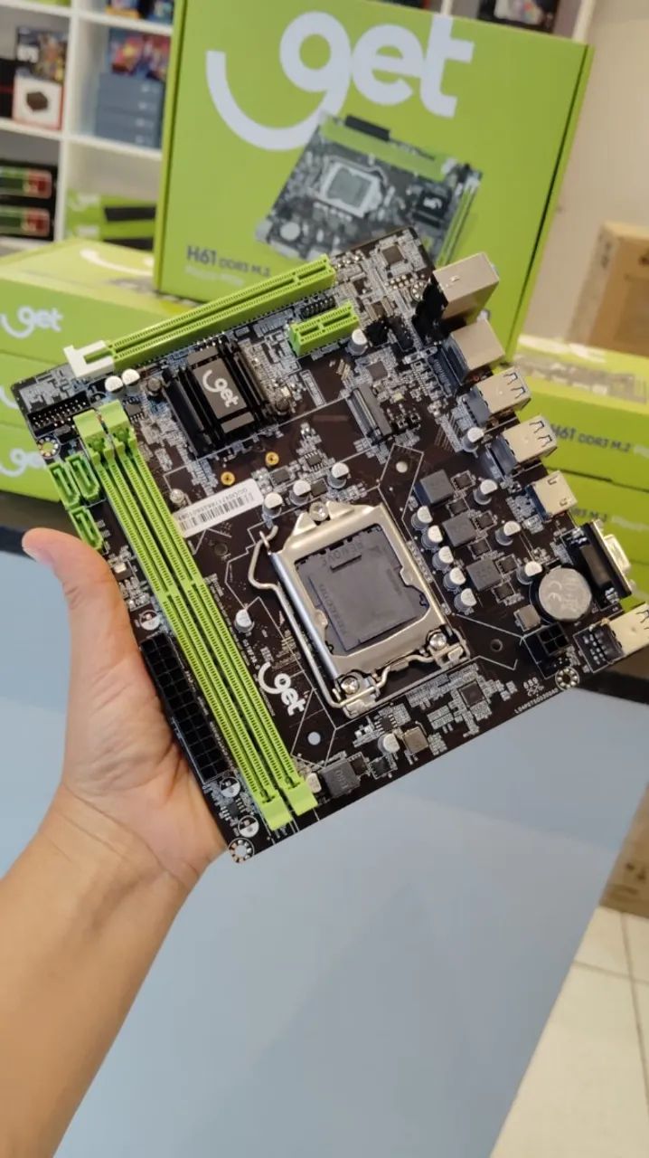 Placa Mãe 1155 H61 - NOVA - Foto 2