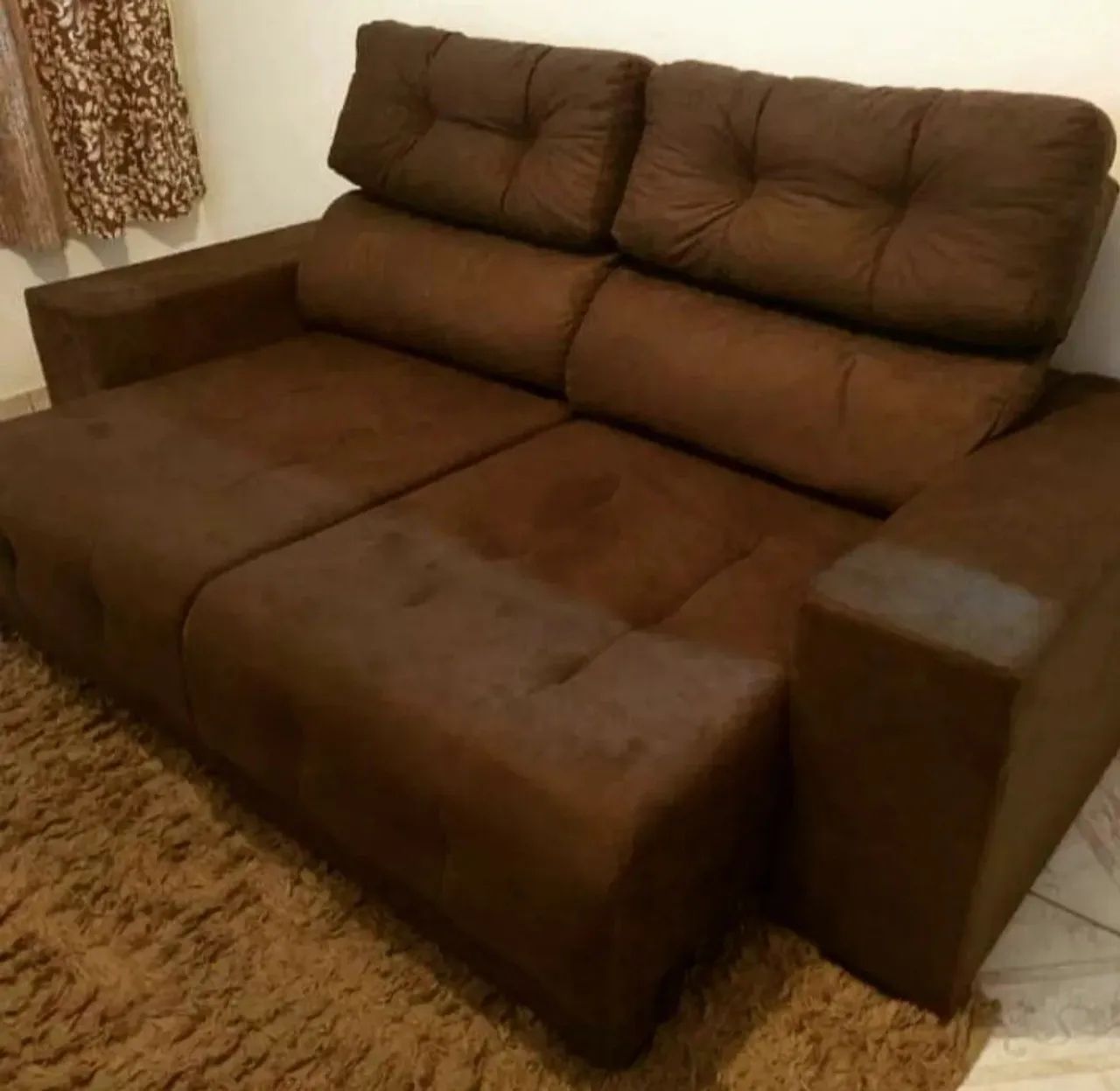 SOFA RETRATIL RECLINÁVEL 2MT NOVO DE FABRICA  - Foto 2