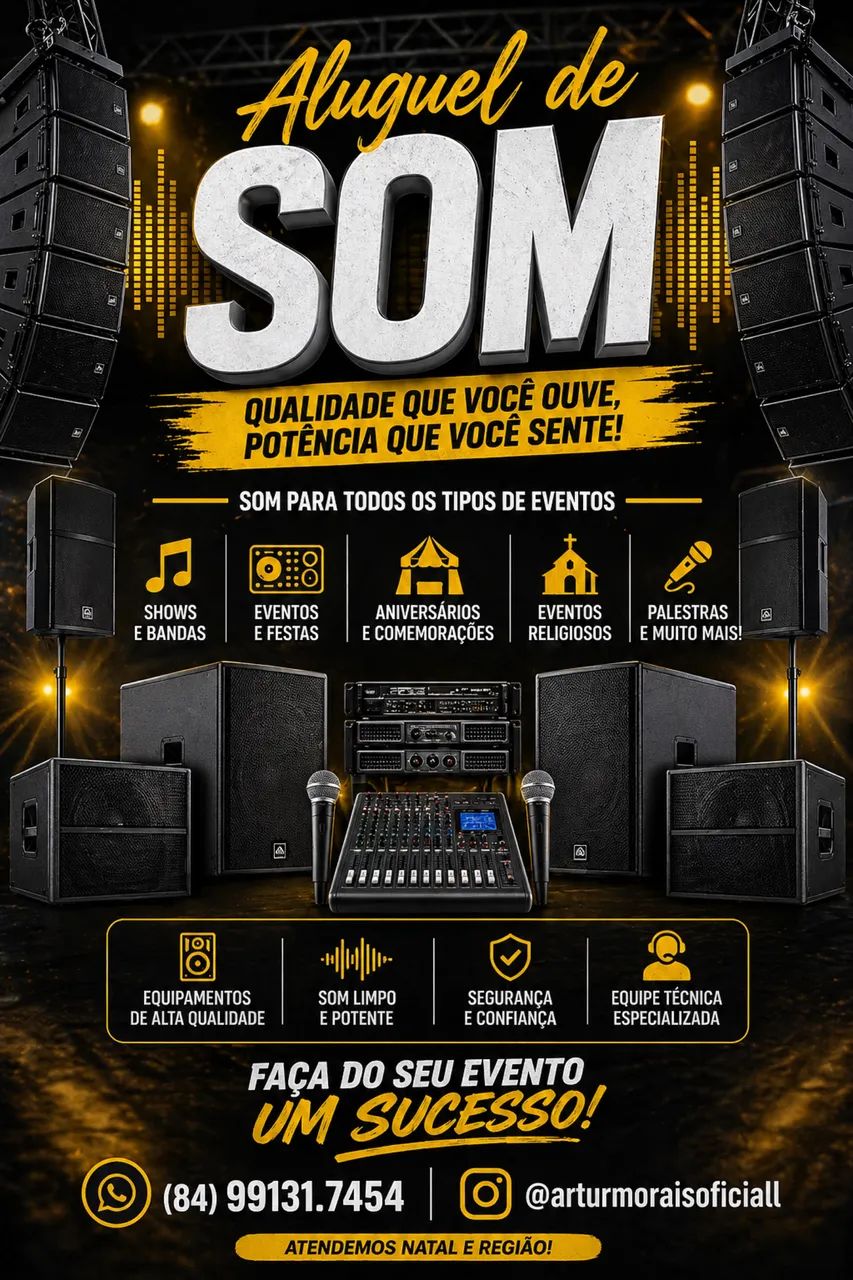 Aluguel de som para todos os eventos 