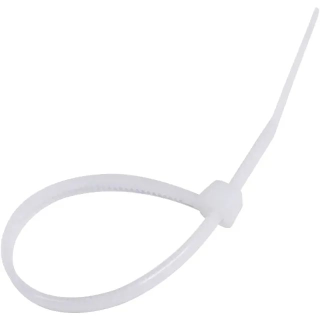 abraçadeira nylon 2,5mm x 200mm branca 100 peças bomvink bom-5501 - Foto 2