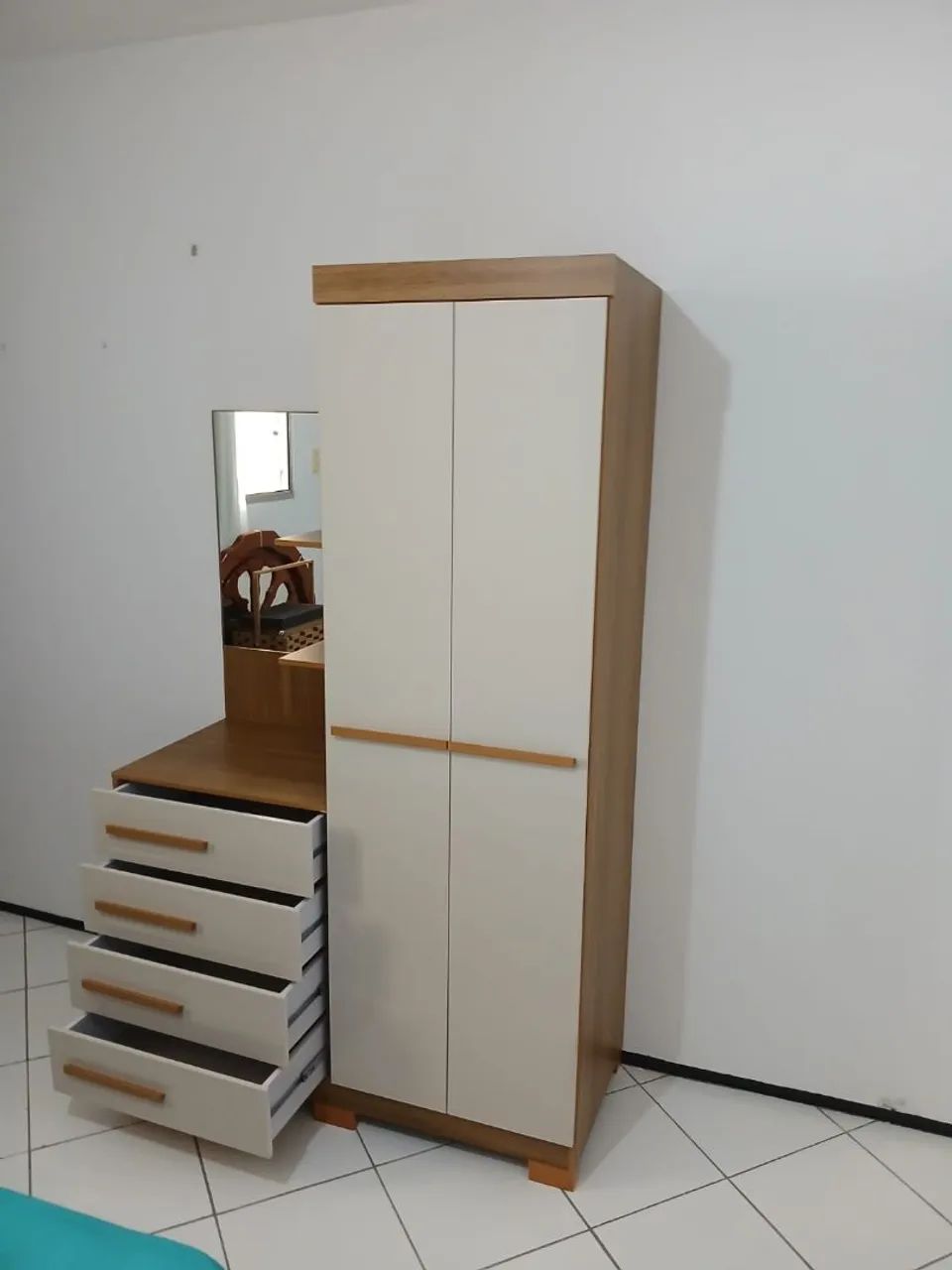 Guarda roupa usado excelente condição de uso, solteiro - Foto 2