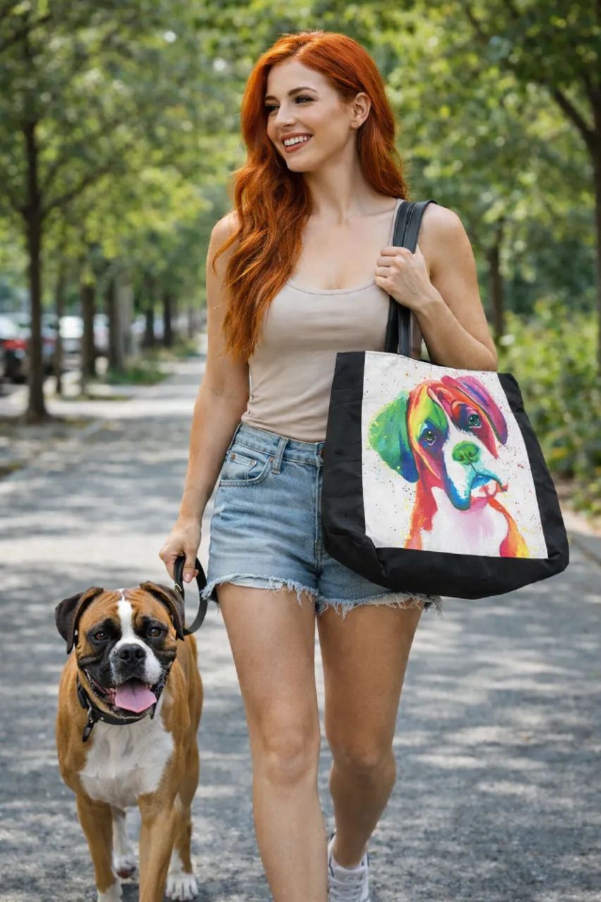 Bolsa Ecobag Estampa Cachorro Boxer - Foto 4