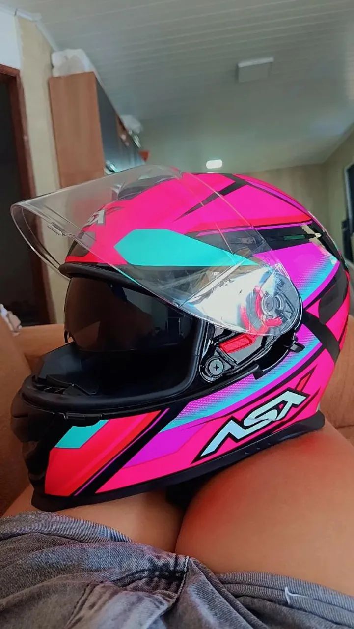 Capacete ASX, usado apenas 1 vez. Pra vender logo 500