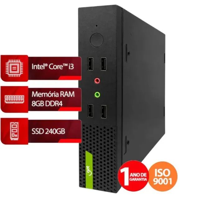 Mini PC WZTA, Intel Core i3 de 10ª Geração, 8GB de RAM, SSD de 240GB - WZetta