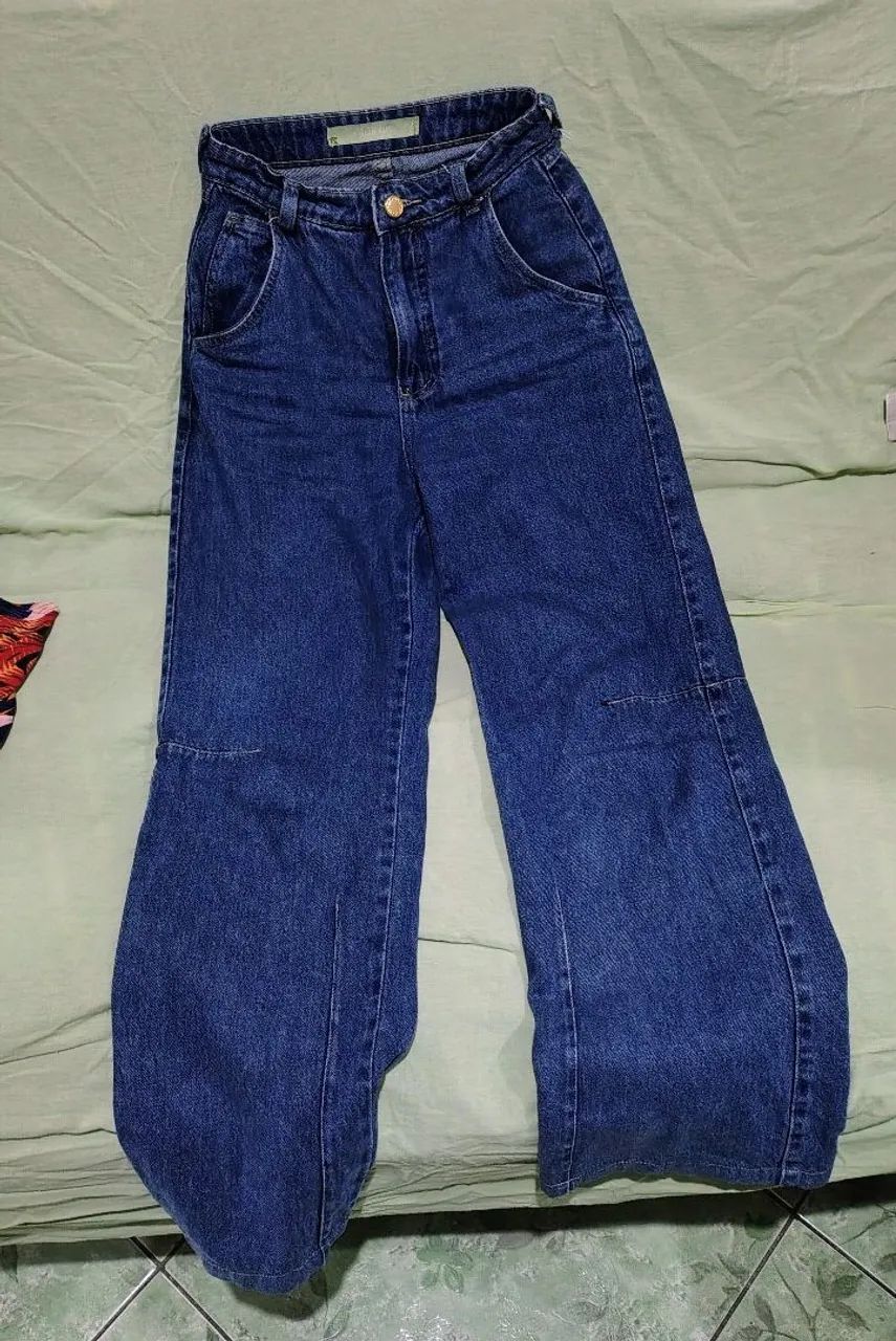 Calça wide leg feminina 
