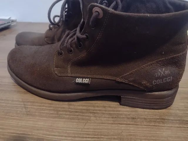 Bota Coturno COLCII- 1986 Lona /Couro  - Foto 5