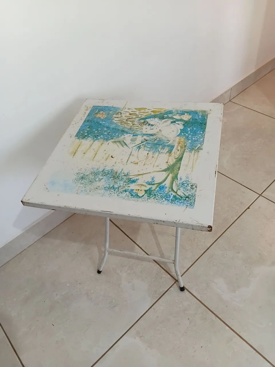 Mesinha infantil de aço dobrável  - Foto 2
