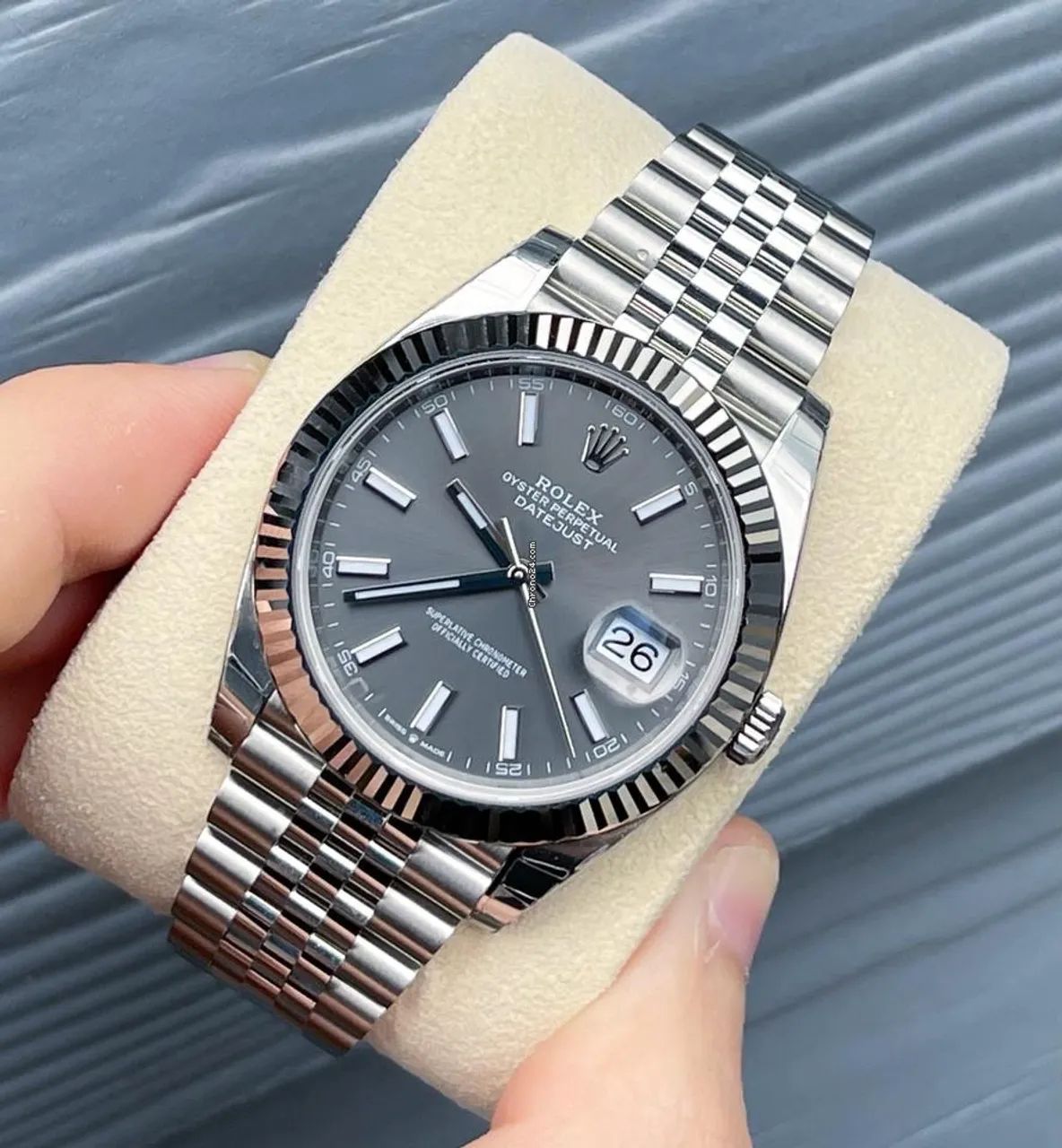 Relógio Rolex datejust cinza automático novo - Foto 4