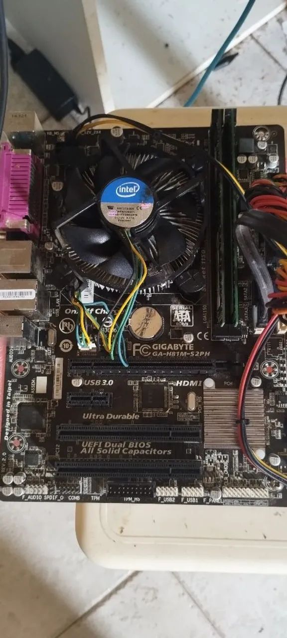 Kit placa mãe processador e 6 de ram