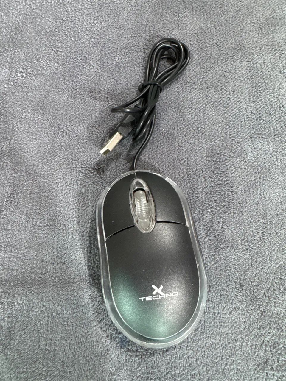 Mouse Óptico Techno com Fio Ergonômico