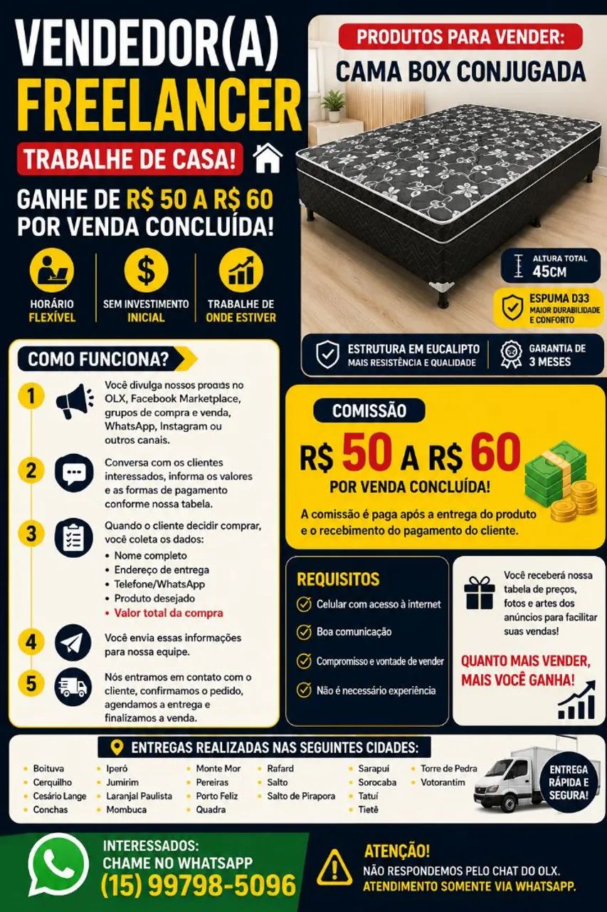VENDEDOR(A) COMERCIAL | COMISSÃO + PREMIAÇÕES