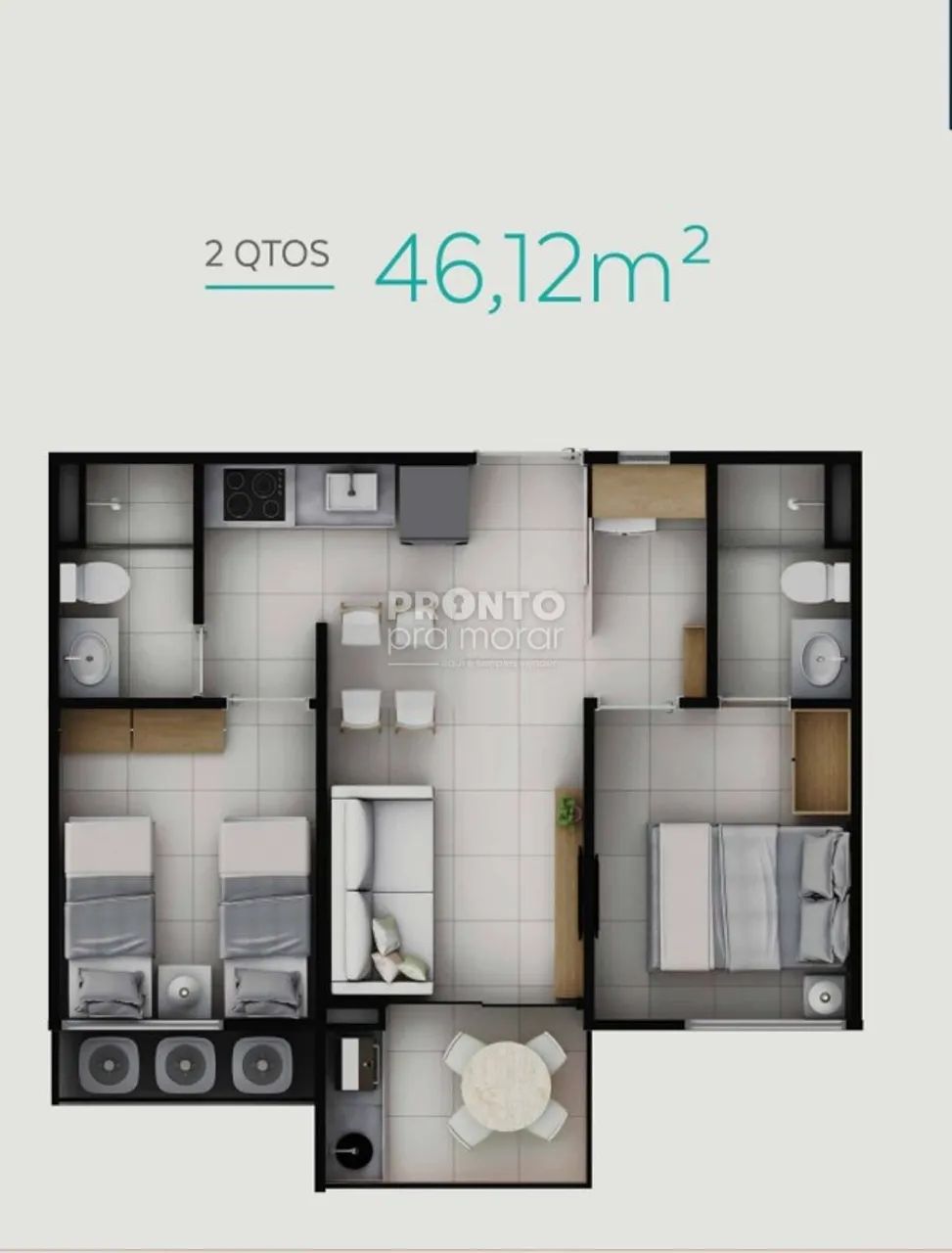 Apartamento com 2 quartos em Tamandaré