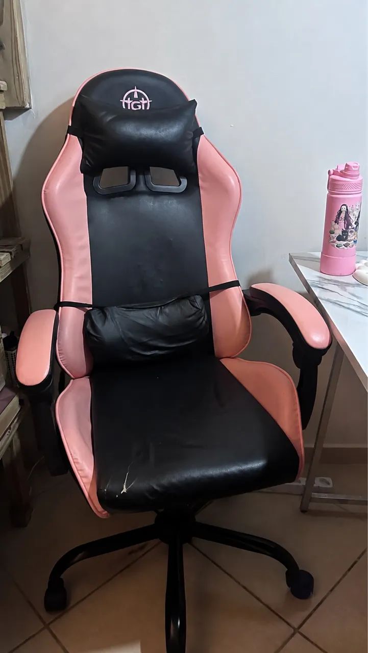  CADEIRA GAYMER TGT HR Preta e Rosa - Foto 2