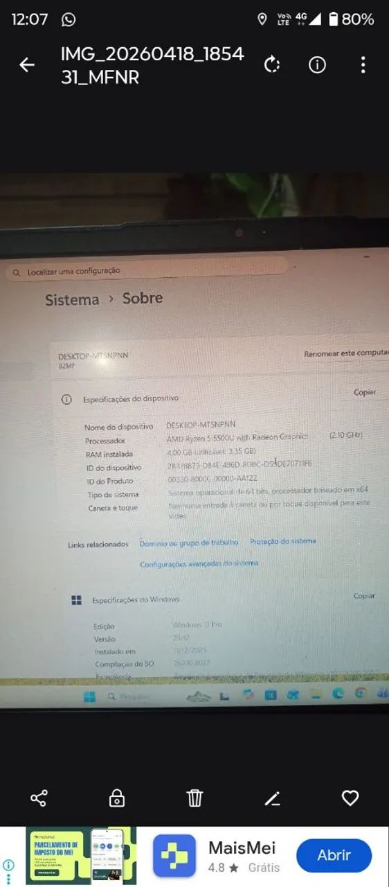 Notebook Lenovo ideapad3 - Foto 4